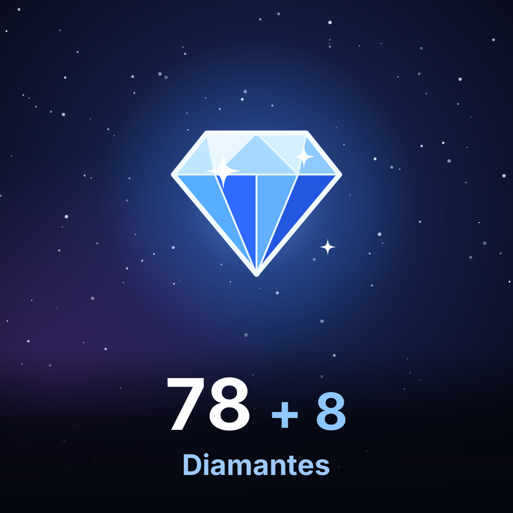 Recarga Mobile Legends - 78 + 8 Diamantes