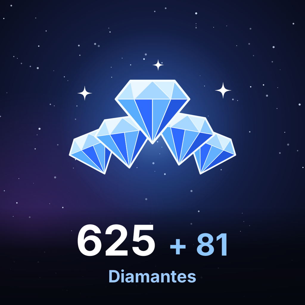 Recarga Mobile Legends - 625 + 81 Diamantes