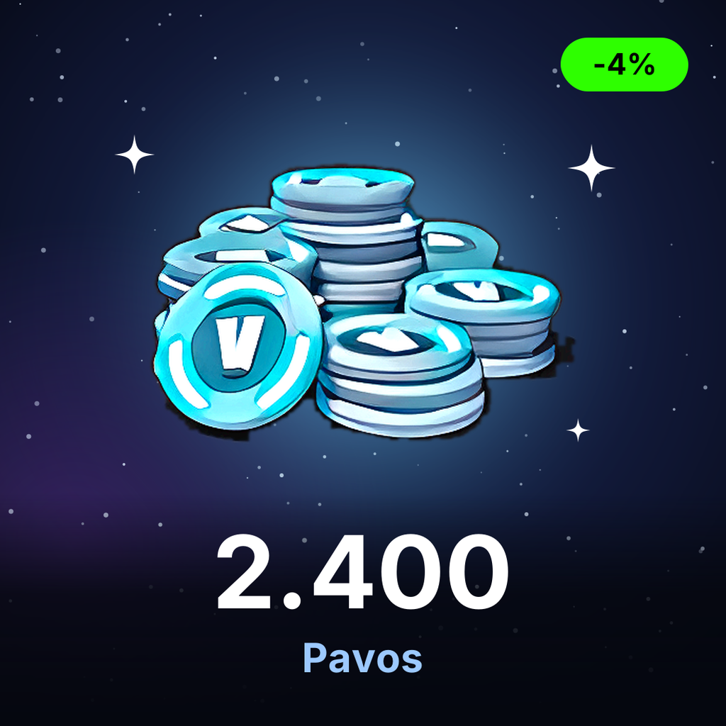 Recarga Fortnite PC - 2.400 Pavos (V-Bucks)