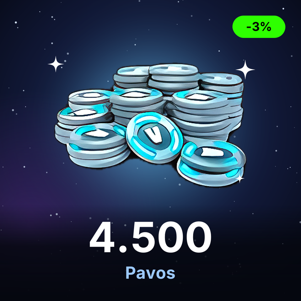 Recarga Fortnite PC - 4.500 Pavos (V-Bucks)
