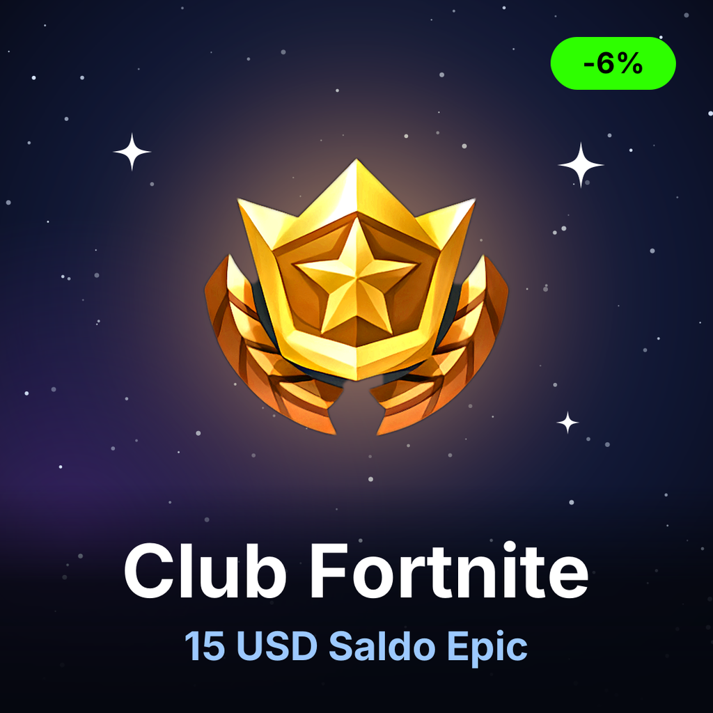 Recarga Fortnite PC - Club Fortnite 15 USD saldo Epic