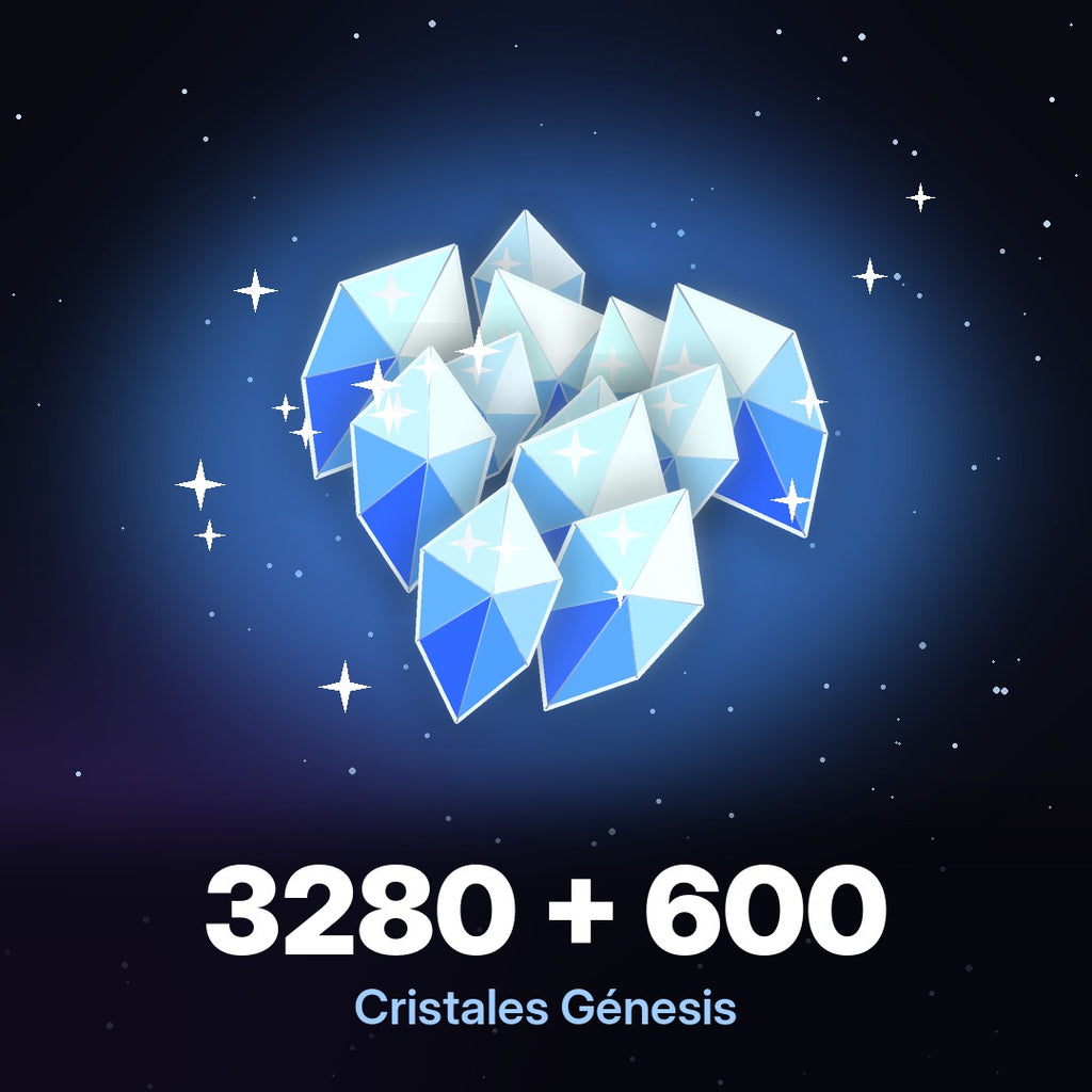 Recarga Genshin Impact - 3280 + 600 Cristales Génesis