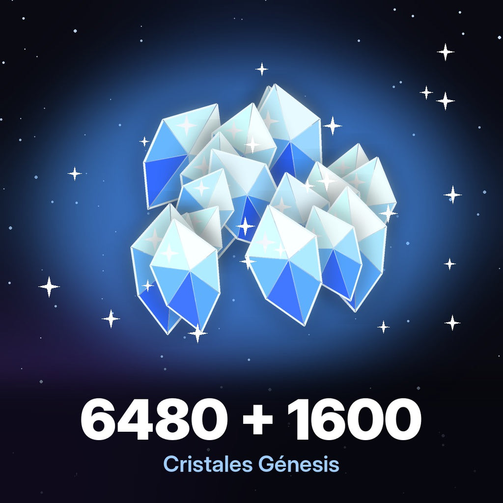 Recarga Genshin Impact - 6480 + 1600 Cristales Génesis