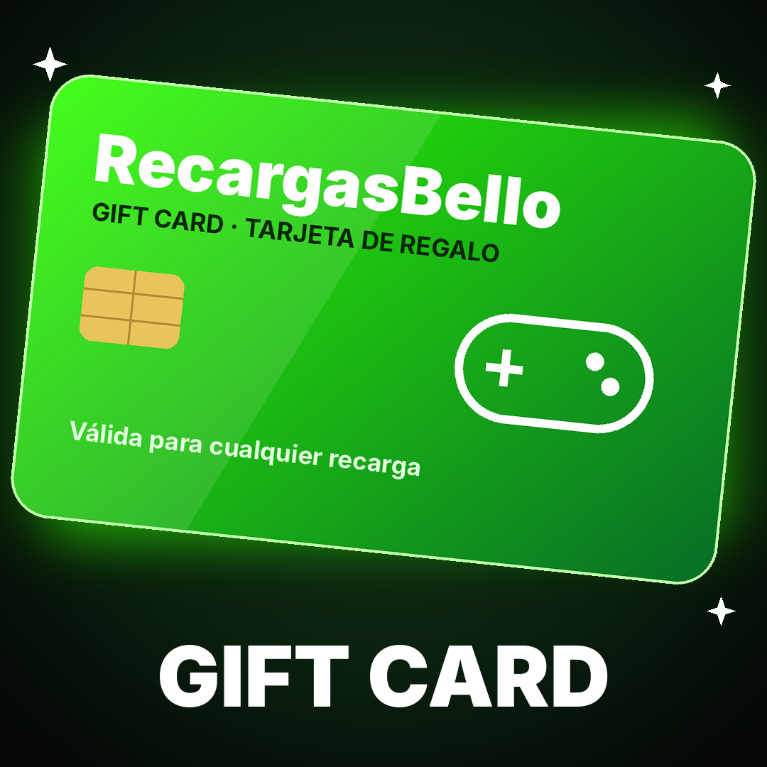 RecargasBello Gift Card - tarjeta de regalo digital para recargas de juegos