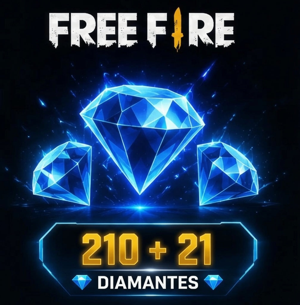 Recarga Free Fire - 210 + 21 Diamantes