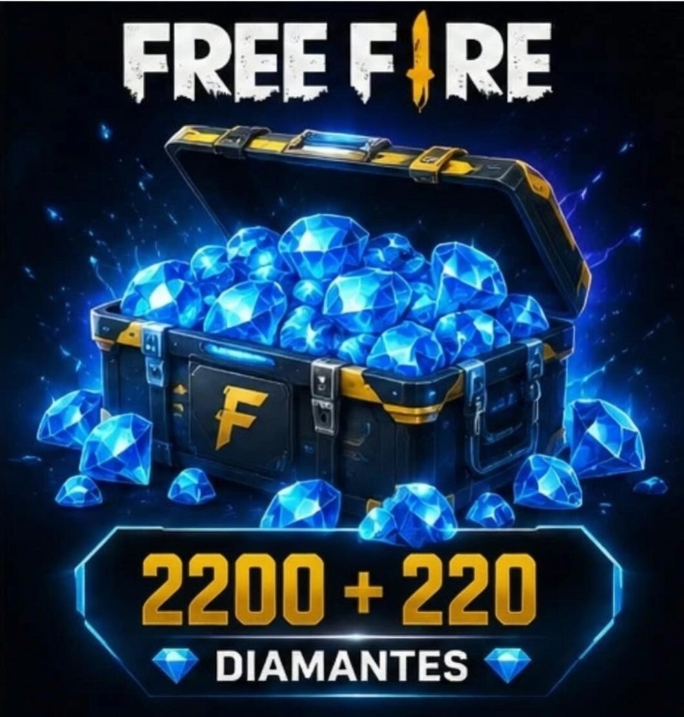 Recarga Free Fire - 2200 + 220 Diamantes