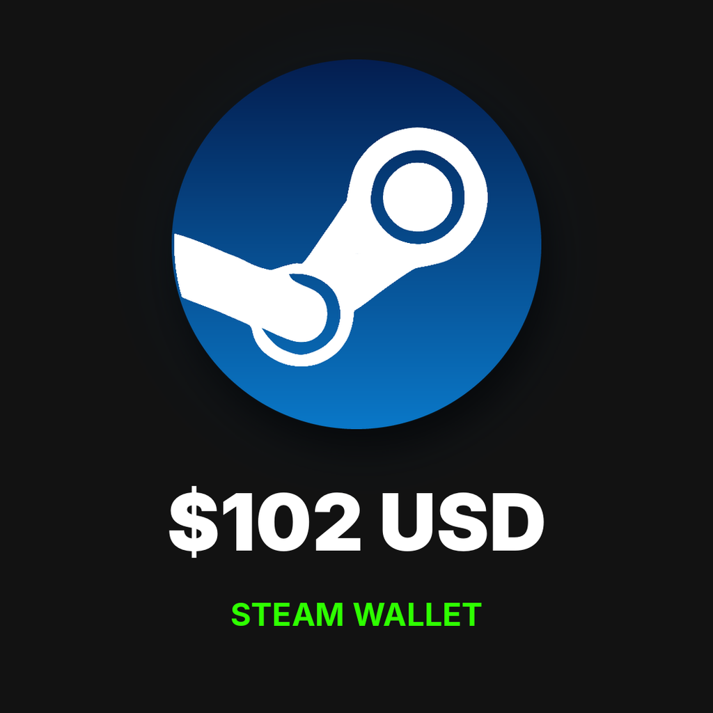 Steam Gift Card 102 USD