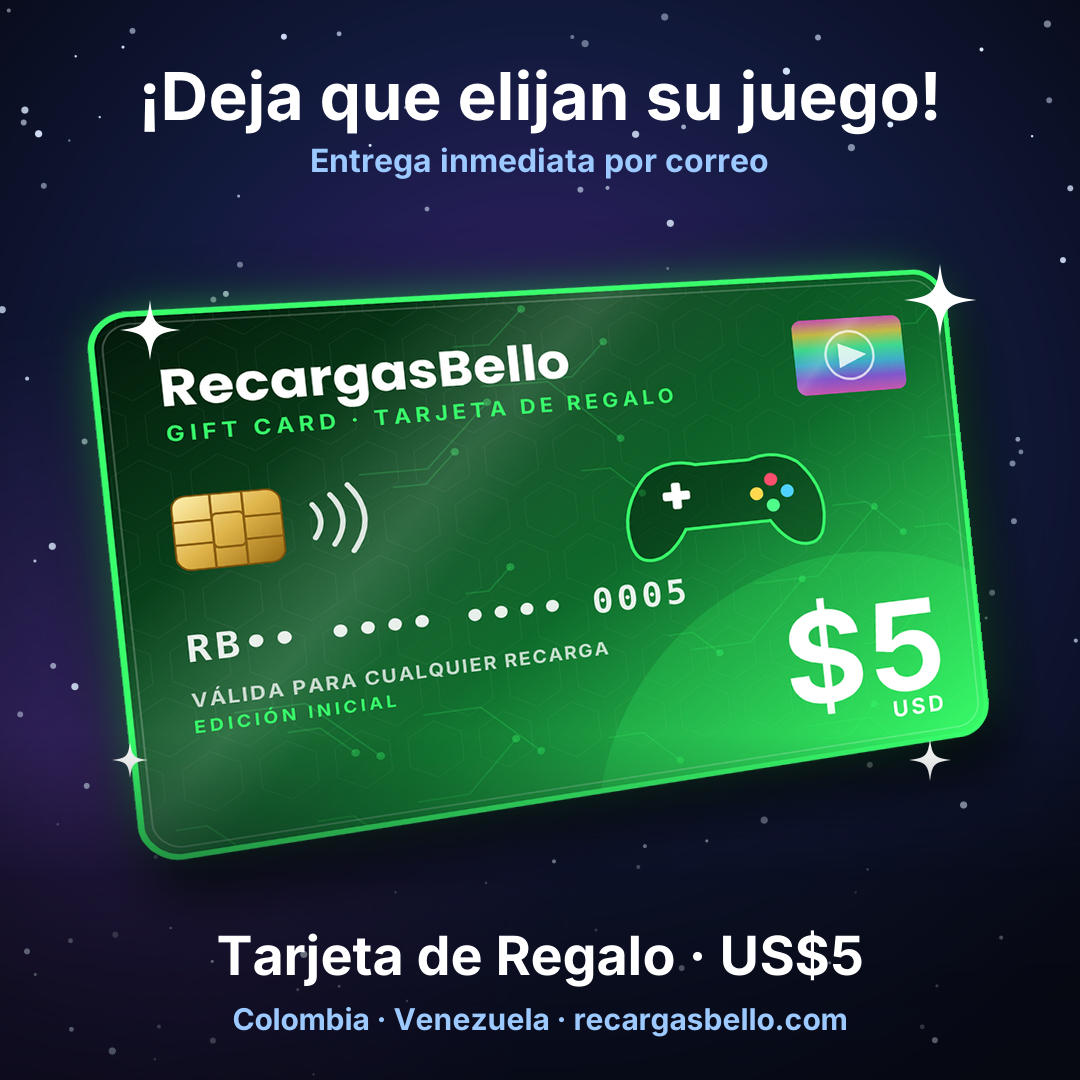 Tarjeta de Regalo RecargasBello - 5 USD